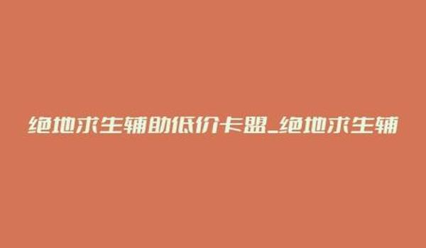 卖绝地求生辅助的网盘是什么（绝地求生辅助网盘的定义是什么？）